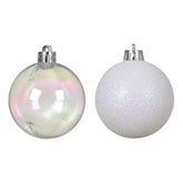 Decoris Shatterproof Baubles Box of 10 Pieces 6cm - Transparent Iris